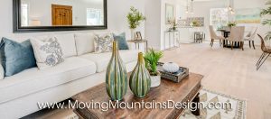 living room home staging for flippers and investors